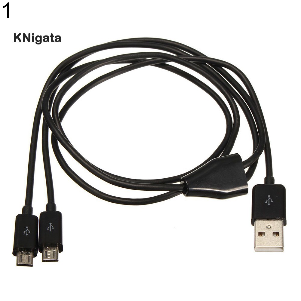 Dây cáp sạc truyền dữ liệu chia chữ Y 1 đầu cắm USB 2.0 sang 2 micro USB 2.0