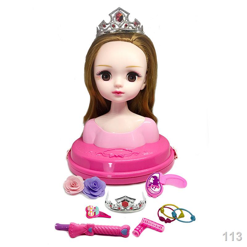 Tập Chải Tóc Bán Thân Barbie Bộ Trang Điểm Búp Bê Cô Gái Công Chúa Đồ Chơi Trẻ Em Món Quà Sinh Nhật 3 ~ 6 Tuổi