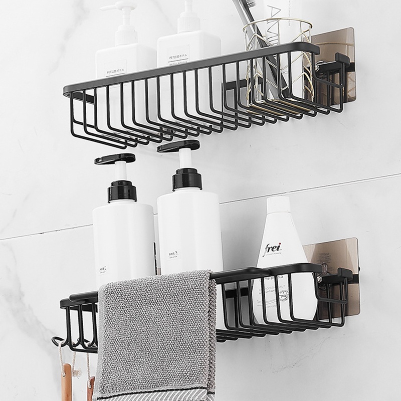 Giá Đỡ Đựng Mỹ Phẩm / Đồ Dùng Nhà Tắm Bằng Kim Loại Gắn Tường Tiện Dụng