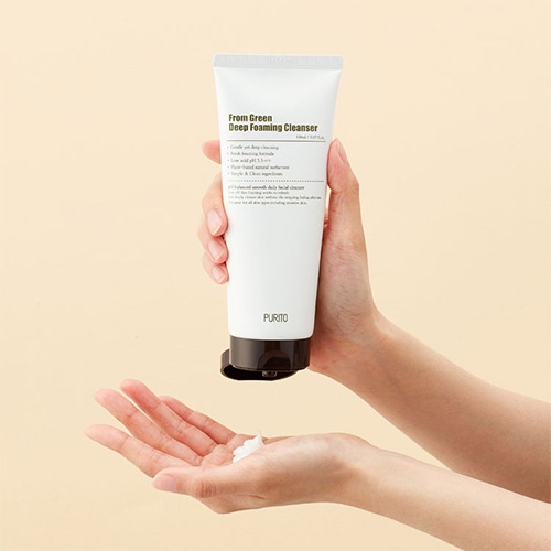 PURITO Sữa rửa mặt tạo bọt màu xanh lá cây 150ml