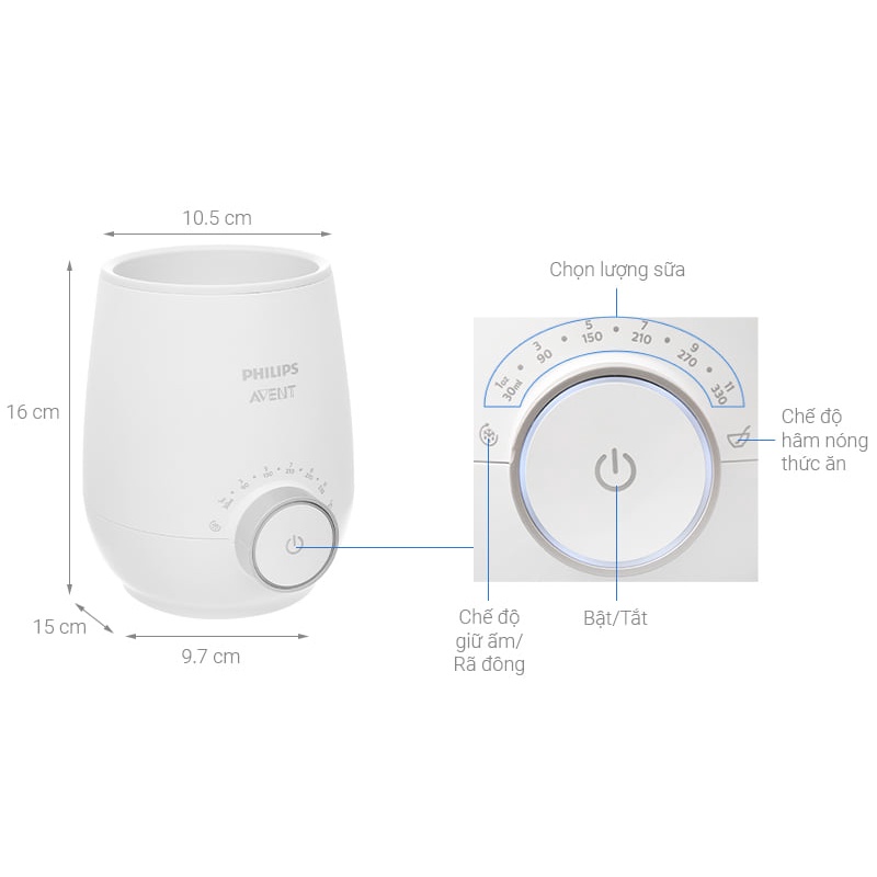 Máy hâm sữa và thức ăn Sunshine PHILIPS AVENT SCF358/00