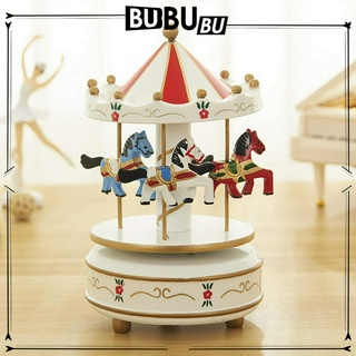 [Roobon] Hộp nhạc Carousel bằng gỗ