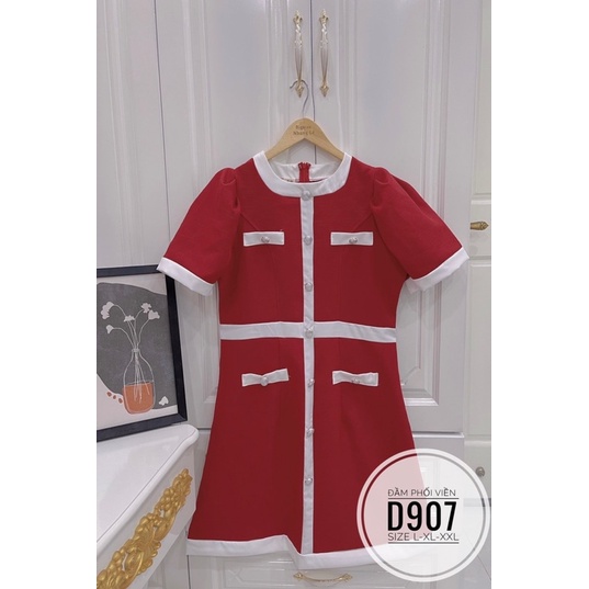BIGSIZE Đầm phối viền nút 55-95kg