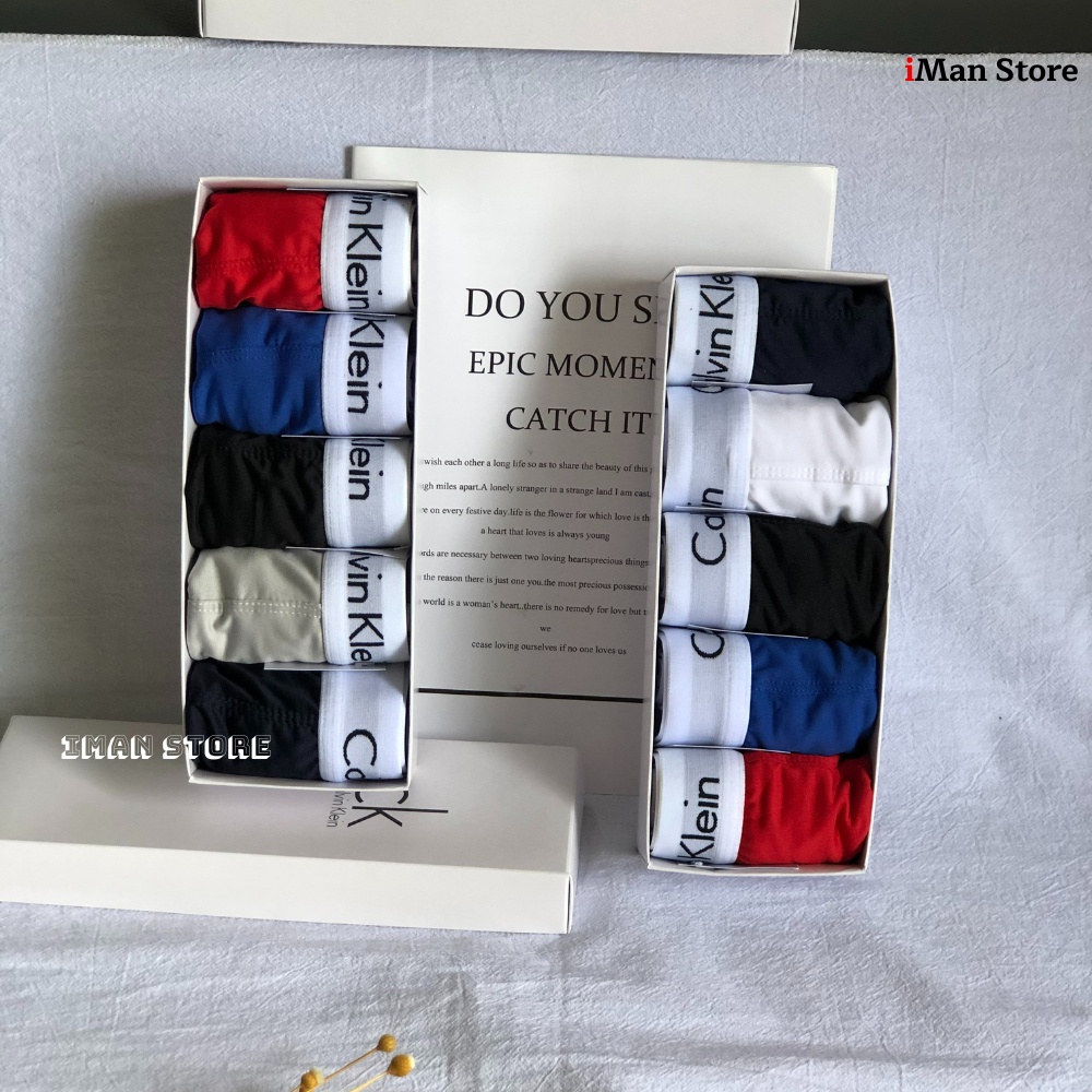 Combo Hộp 5 Quần Sịp Nam Tam Giác, Quần Lót Nam Chéo Cotton Cao Cấp Co Dãn 4 Chiều, Mềm Min, Thoáng Khí