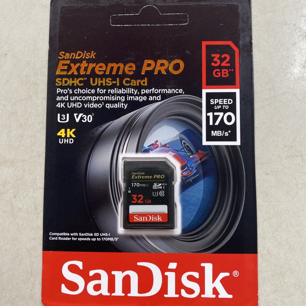 Thẻ nhớ SD Sandisk 16GB 32GB 64GB 128GB Extreme Pro upto 170MB/s cho máy ảnh