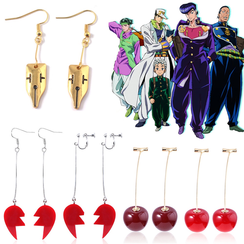 Khuyên Tai Dáng Dài Họa Tiết Hoạt Hình Jojos Bizarre Adventure Độc Đáo Cho Nam Và Nữ