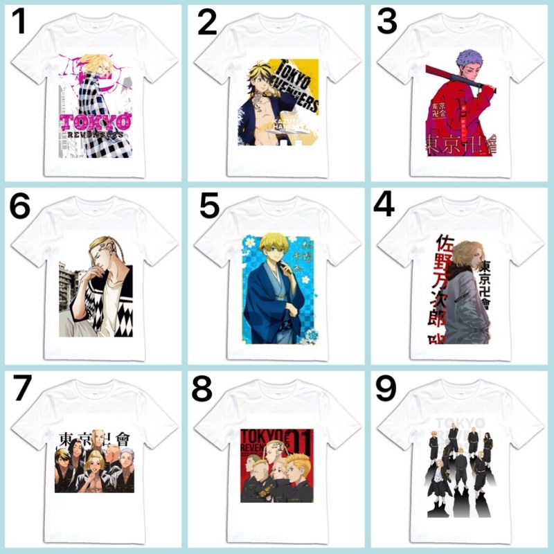áo thun tokyo revengers nhiều mẫu chọn/ áo in hình tokyo revengers
