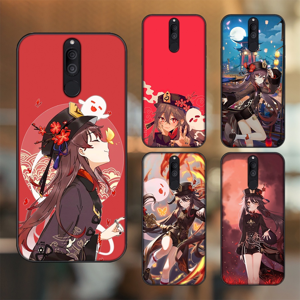 Ốp lưng Huawei Nova 2i viền đen in hình Hutao Genshin Impact