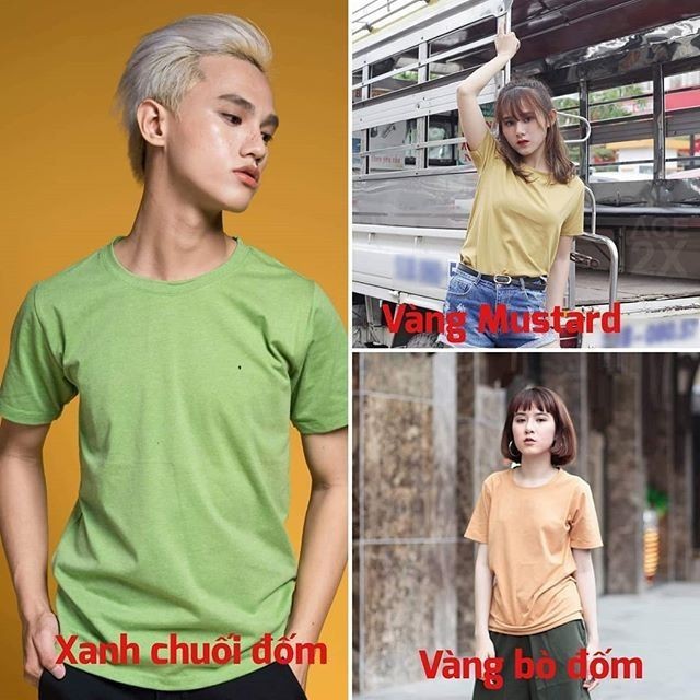 ÁO THUN TRƠN, ĐỐM NAM NỮ #AGE2X NHIỀU MÀU (Các Màu Từ 17 Đến 23) NoBrandCotton