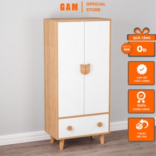 Tủ quần áo trẻ em hiện đại giá rẻ, tủ gỗ đơn giản hình bear shelf thương hiệu IGA - GP123