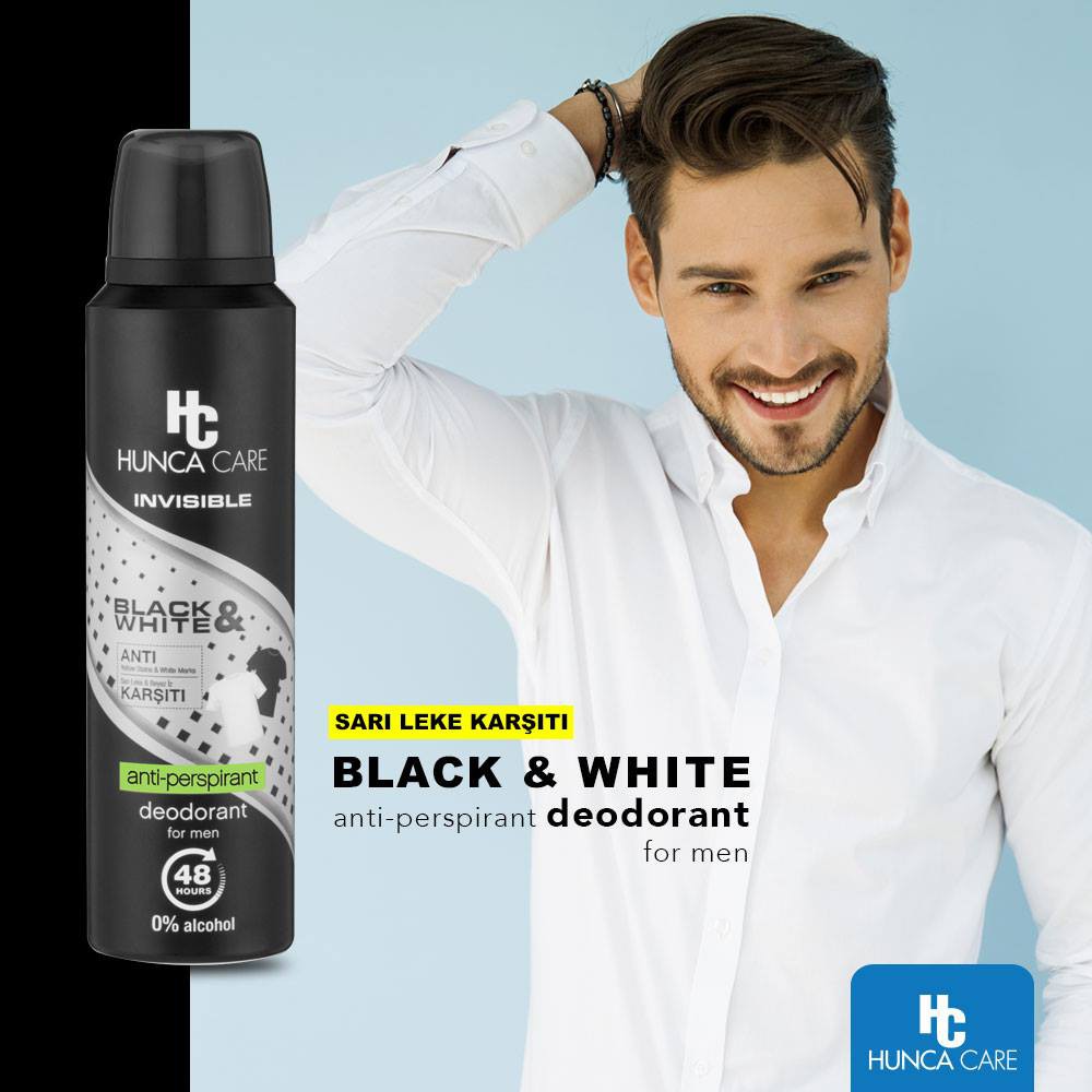 Xịt Khử Mùi Nam HUNCA Giảm Thâm, Hương Nước Hoa Nam Tính, Khử Mùi 48h, Ngăn Vệt Ố Vàng, Không Cồn (150ml) | BigBuy360 - bigbuy360.vn