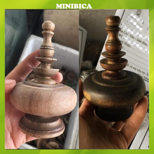 Nậm lồng chim Minibica nậm chào mào chất liệu gỗ Muồng cực đẹp PK144