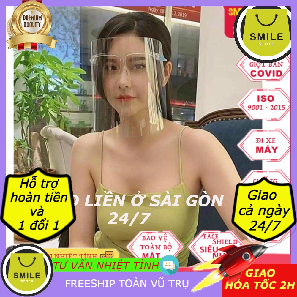 Face Shield Chống Giọt Bắn,(Giao hỏa tốc 30P) Bảo Vệ Chống Dịch, Kháng Khuẩn Kính Chắn Bảo Vệ Mắt Trong Suốt | BigBuy360 - bigbuy360.vn