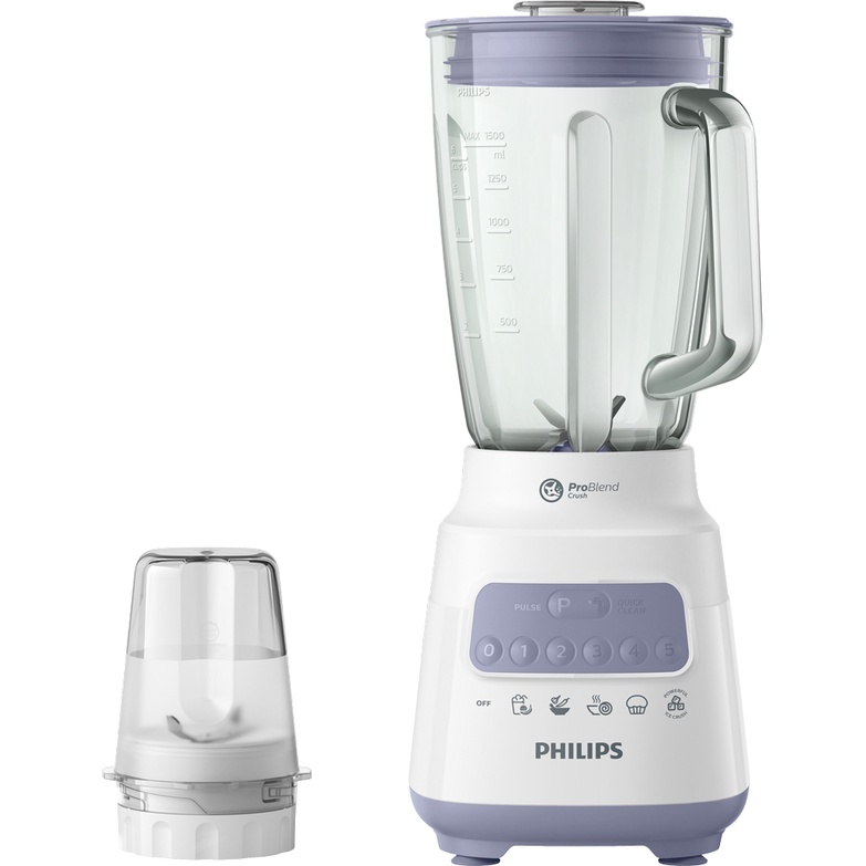 Máy xay sinh tố HR2222  700 W, cối 2 lít, 5 tốc độ và 1 số nhồi - Hàng  chính hãng BH 24 tháng