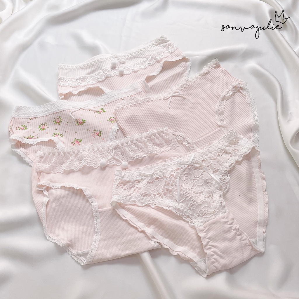 Set 5 quần lót nữ cotton kháng khuẩn hồng Pink