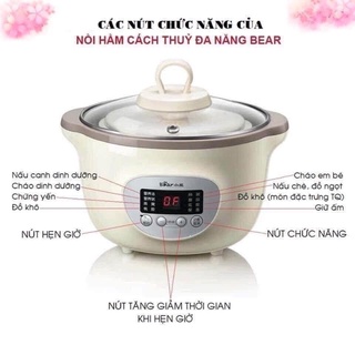 NỒI NẤU CHÁO CHẬM BEAR 0’8l