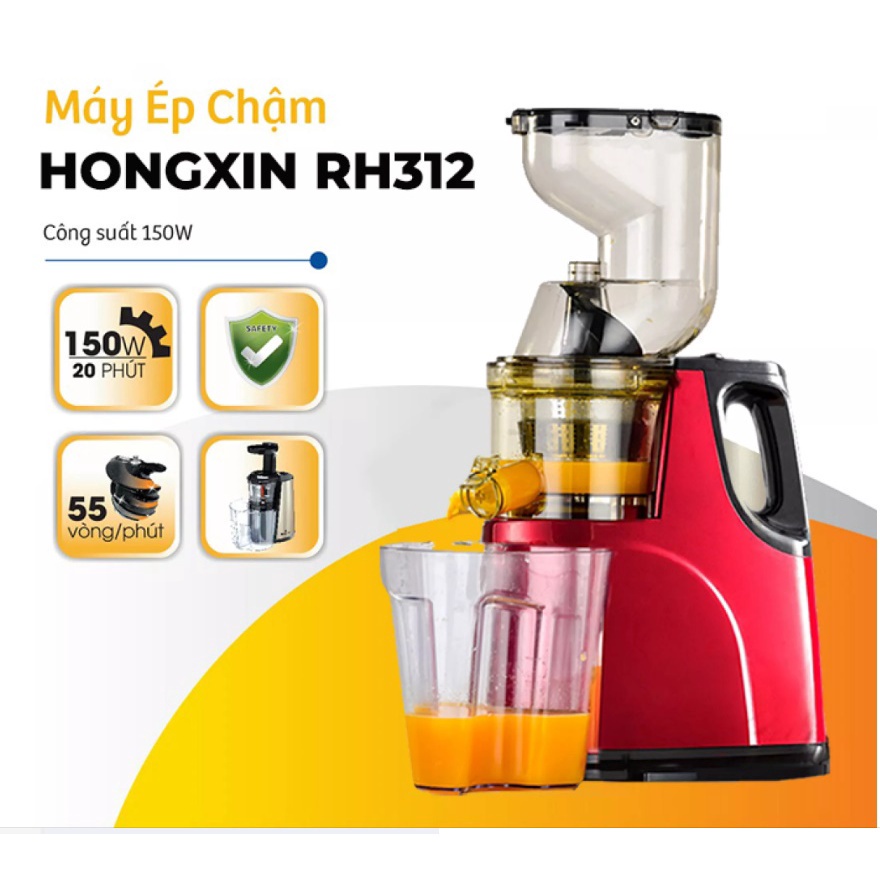 Máy Ép Chậm Nguyên Quả Chính Hãng HX RH-312 Công Suât Lớn 150W Ép Hoa Quả Kiệt Nước Tối Đa