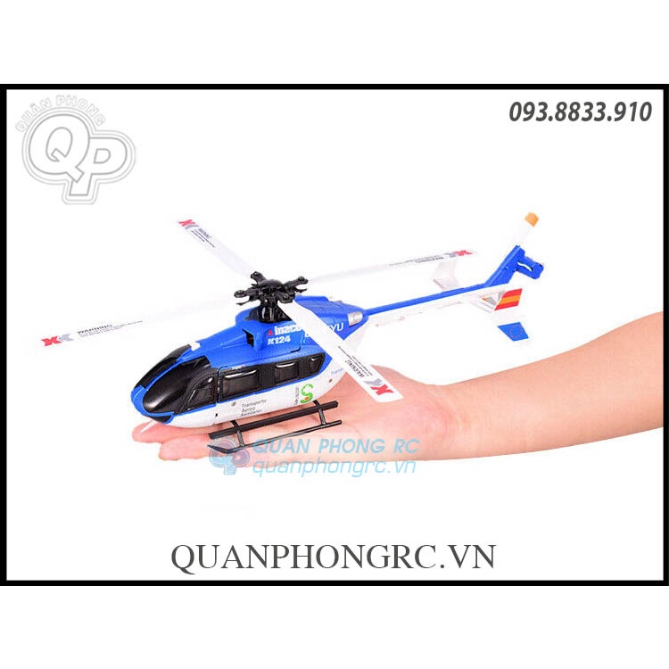 Máy bay điều  khiển WLtoys XK K124 EC145 6CH 3D6G Scale RC Helicopter RTF (Brushless Motor)