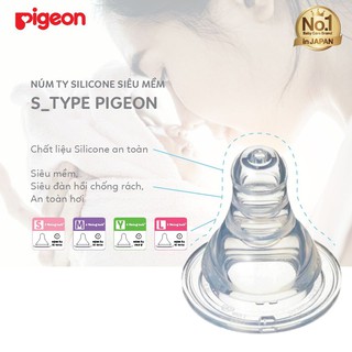[CHÍNH HÃNG] NÚM SIÊU MỀM PIGEON CỔ HẸP SIZE S- M-Y-L-LL
