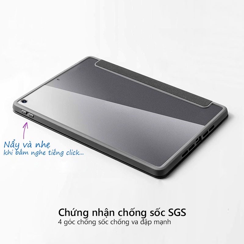 Ốp lưng XUNDD iPad Pro 10.5' / Air 3 Chống trầy, Chống sốc, Kiểu bao da, Mặt lưng trong