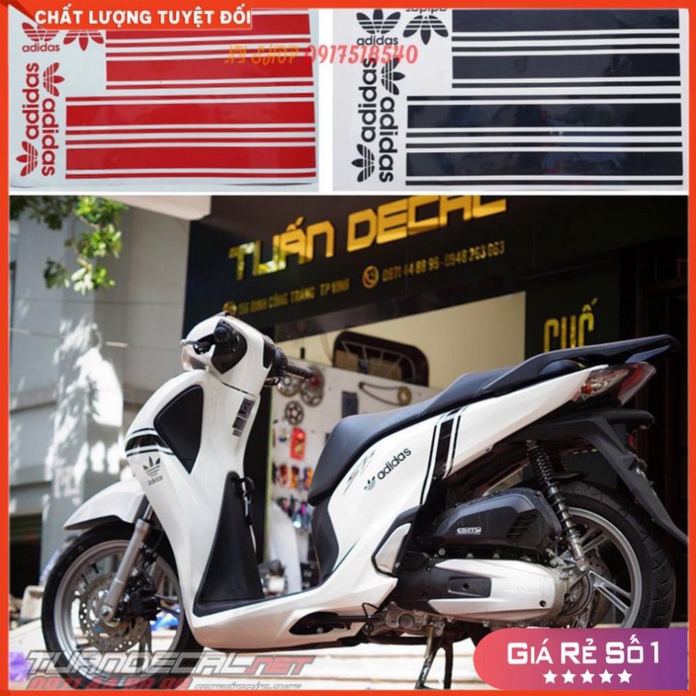 TEM ADIDAS Dán Xe Sh 2012 - 2016, Sh 2017 - 2019, Sh 2020 - Sh 2021 - Sh 2022 (ngắn) Ảnh thật Sp