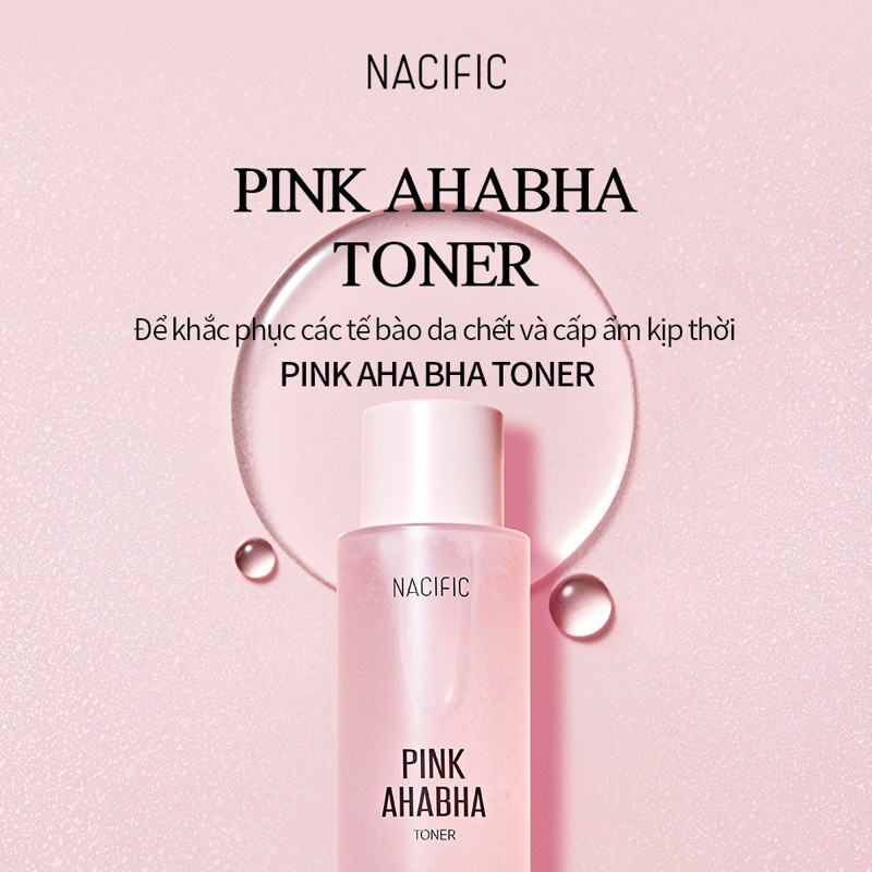 Nước Hoa Hồng Loại Bỏ Tế Bào Chết, Làm Dịu Da NACIFIC Pink AHABHA Toner 150ml