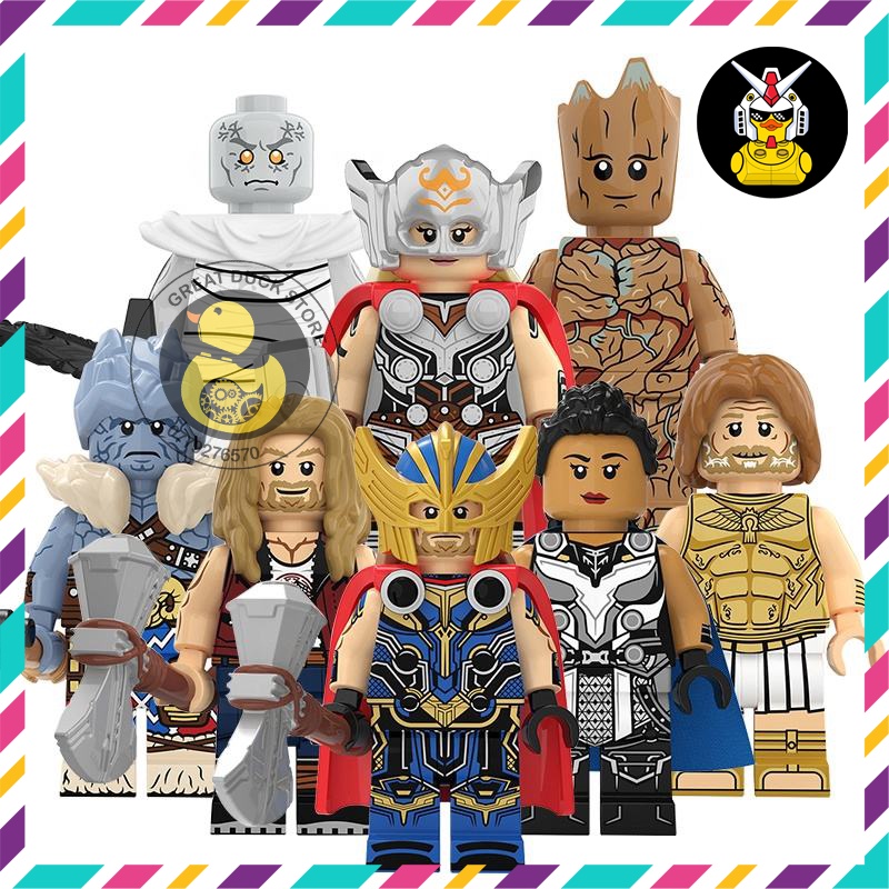 KT1062  Mô Hình Siêu Anh Hùng Đồ Chơi Lắp Ráp Super Hero Mô Hình Thor Love And Thunder Tình Yêu Và Sấm Sét