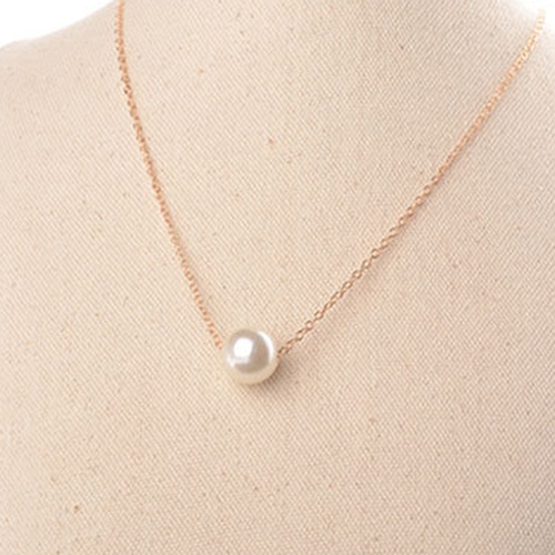 Dây chuyền hợp kim đính ngọc trai đơn giản thanh lịch tinh tế dành cho nữ