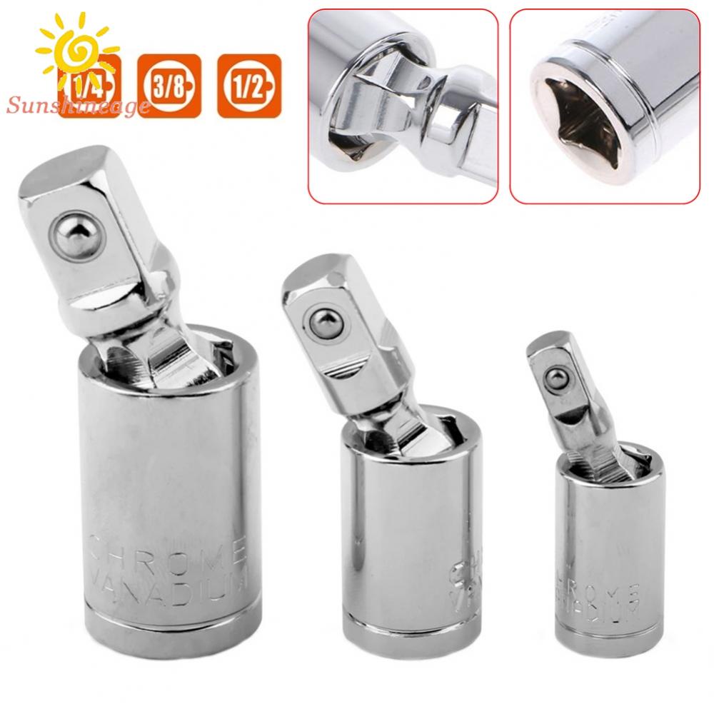 Universal-Joint 360°Ratchet Angle Extension Bar Socket Adapter 1/4 3/8 1/2