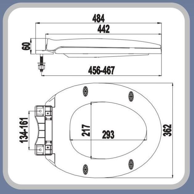 Nắp bồn cầu cao cấp rơi êm, dùng cho các cầu HC, Thiên Thanh,không tiếng động, nhựa ABS