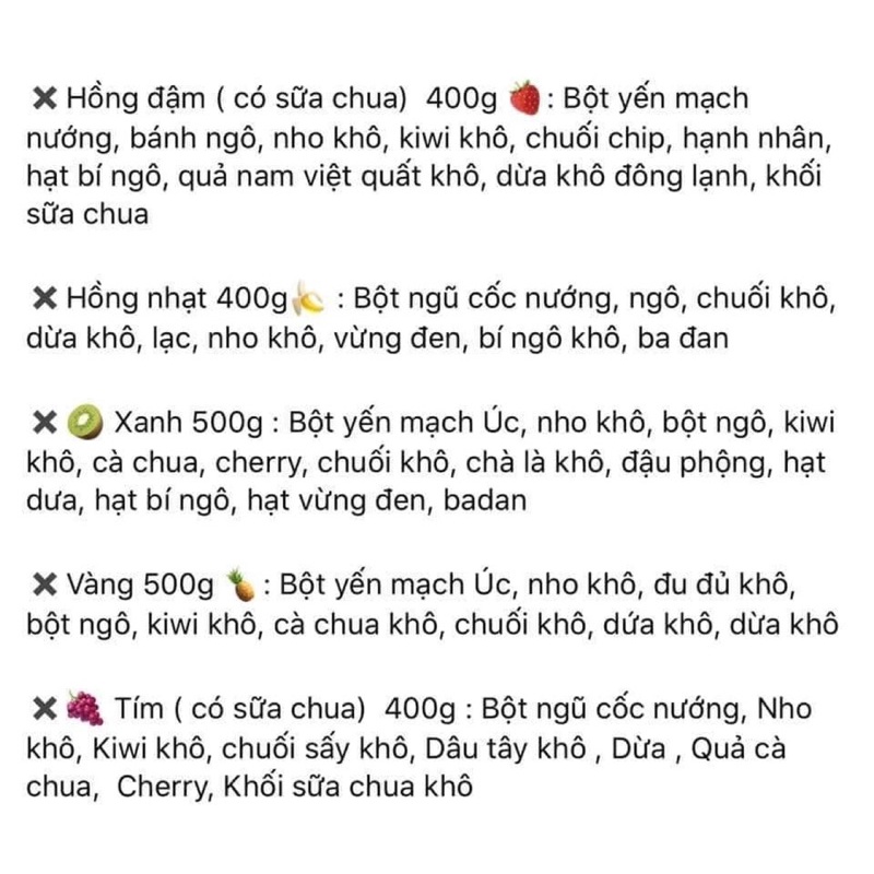 Ngũ cốc yến mạch trái cây Meizhousike - 400g - Ăn kiêng, giảm cân, healthy