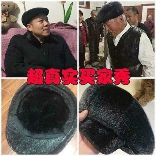 Mũ lông có bịt tai cho bố và ông