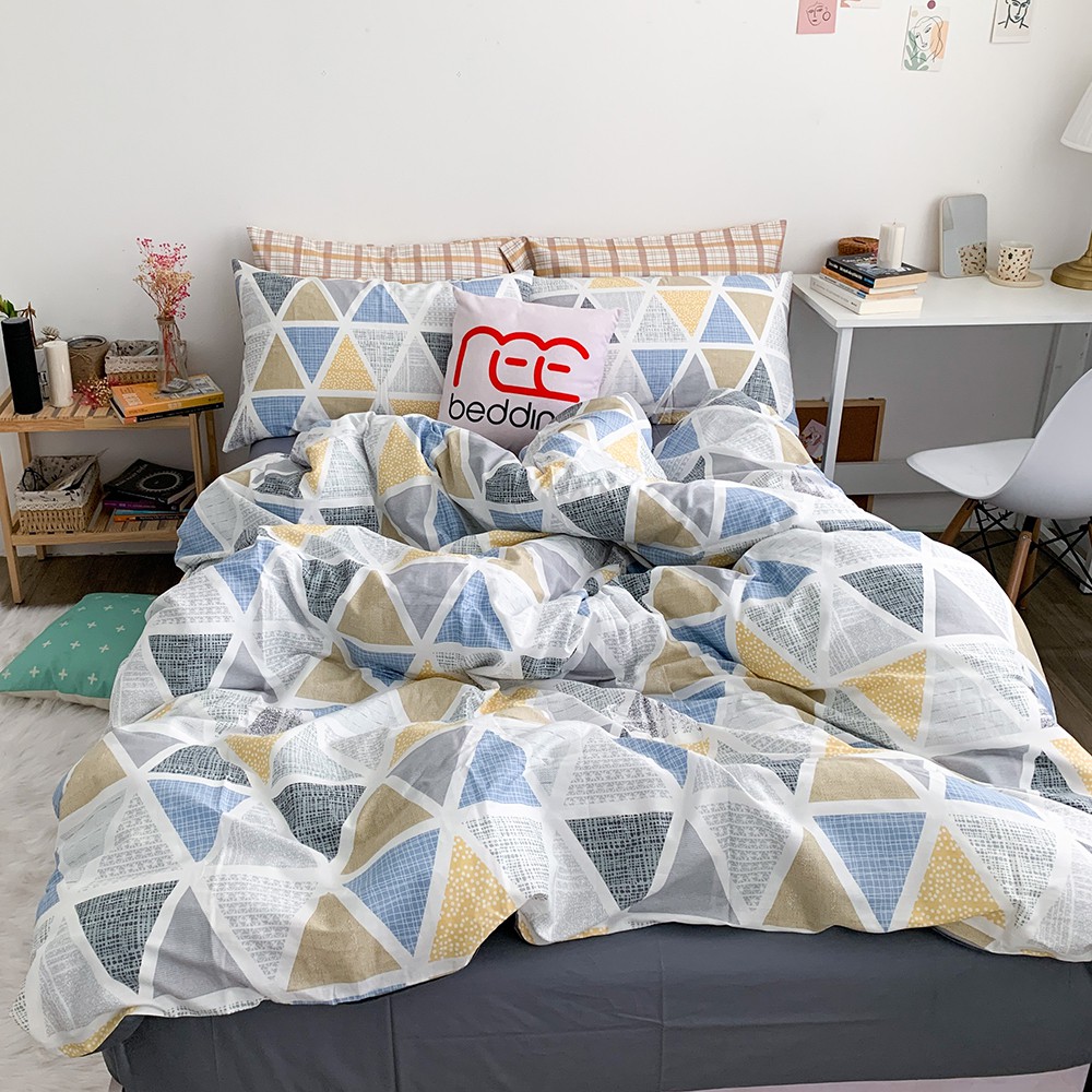 Bộ chăn ga gối Cotton 100% REE Bedding CT70 lập thể đủ size giường nệm