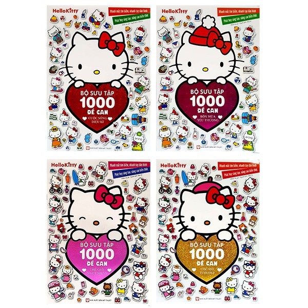 Sách - Hello Kitty - BST 1000 Đề Can - Ước Mơ Tươi Đẹp