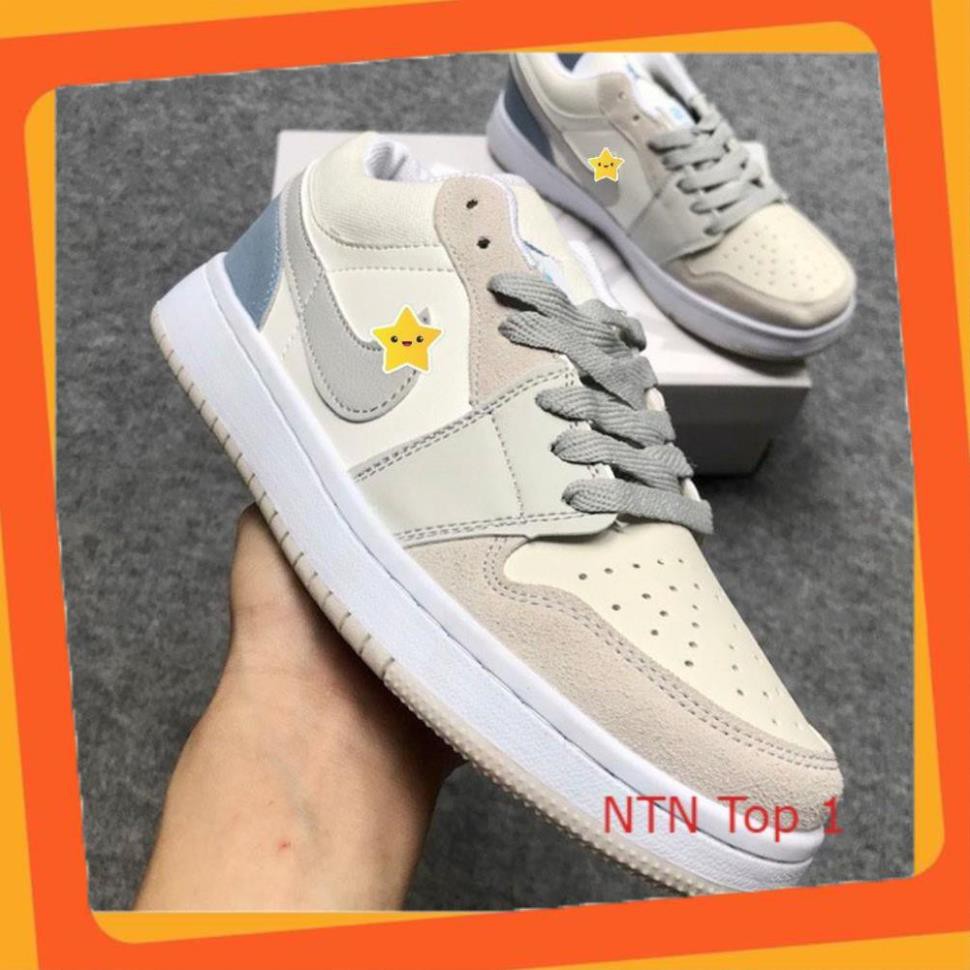 [Mang là Sang] Giày Sneaker Nam Nữ Trắng Xám Thể Thao Cổ Thấp Gót Xanh Full Box Full Bill 2021