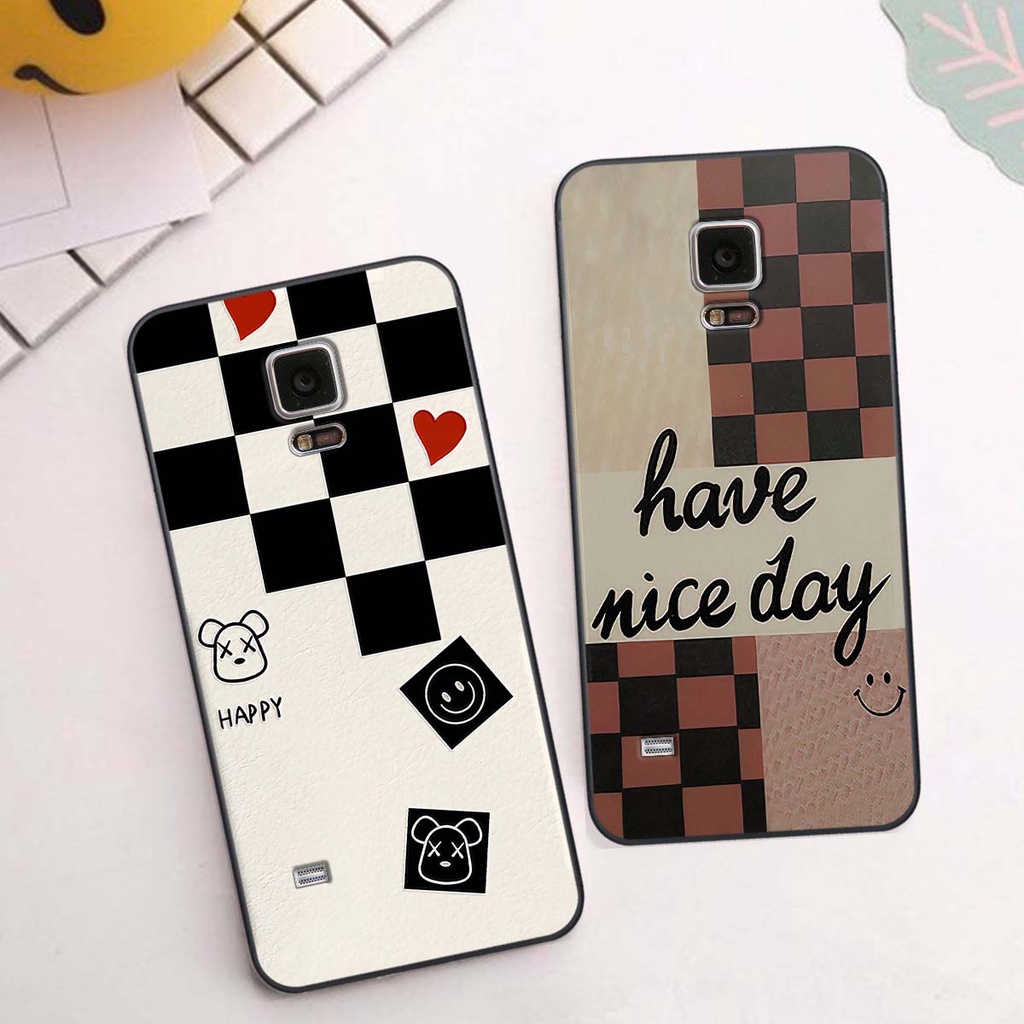 Ốp Samsung Note 4 / Note 5 caro trái tim cá tính, thời trang siêu đẹp, siêu phong cách