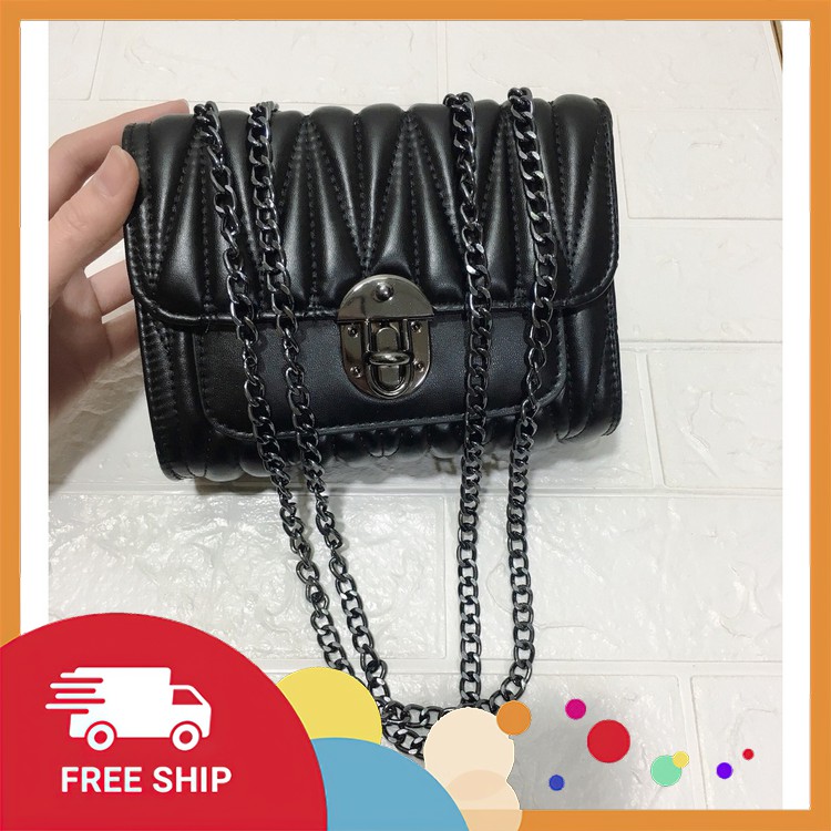 Túi Xách Nữ Da Mềm Trần Sóng Khoá Xoay Giá Rẻ XT011 | BigBuy360 - bigbuy360.vn