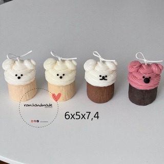 Nến thơm handmade cupcake đầu gấu mẫu 2
