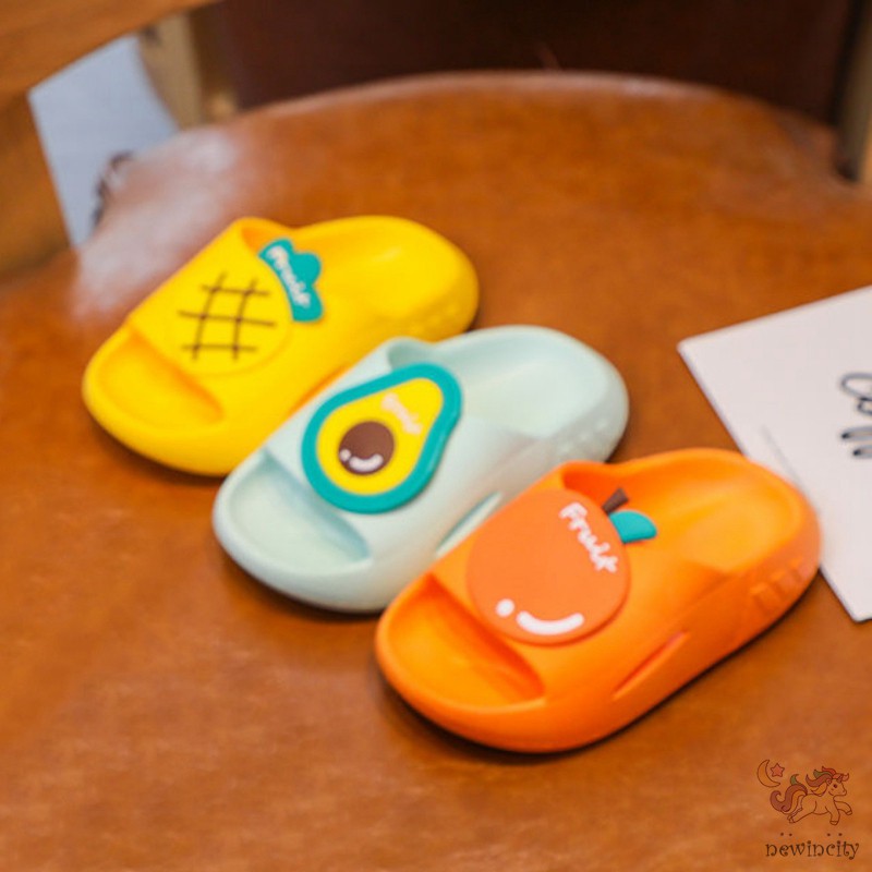 Dép Đế Mềm Chống Trượt Mẫu Trái Cây Hoạt Hình Cho Bé