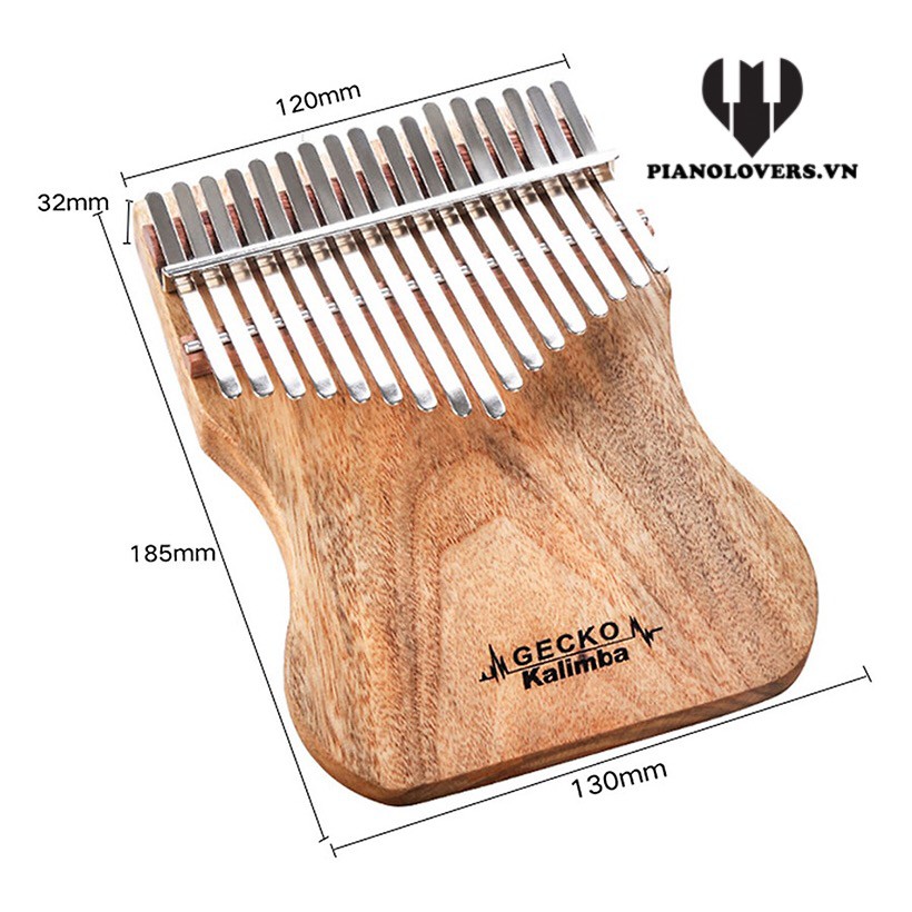 Đàn Kalimba 17 phím Gecko K17CAP Gỗ Mahogany Tặng Kèm Kèn Harmonica đủ màu cao cấp - HÀNG CÓ SẴN