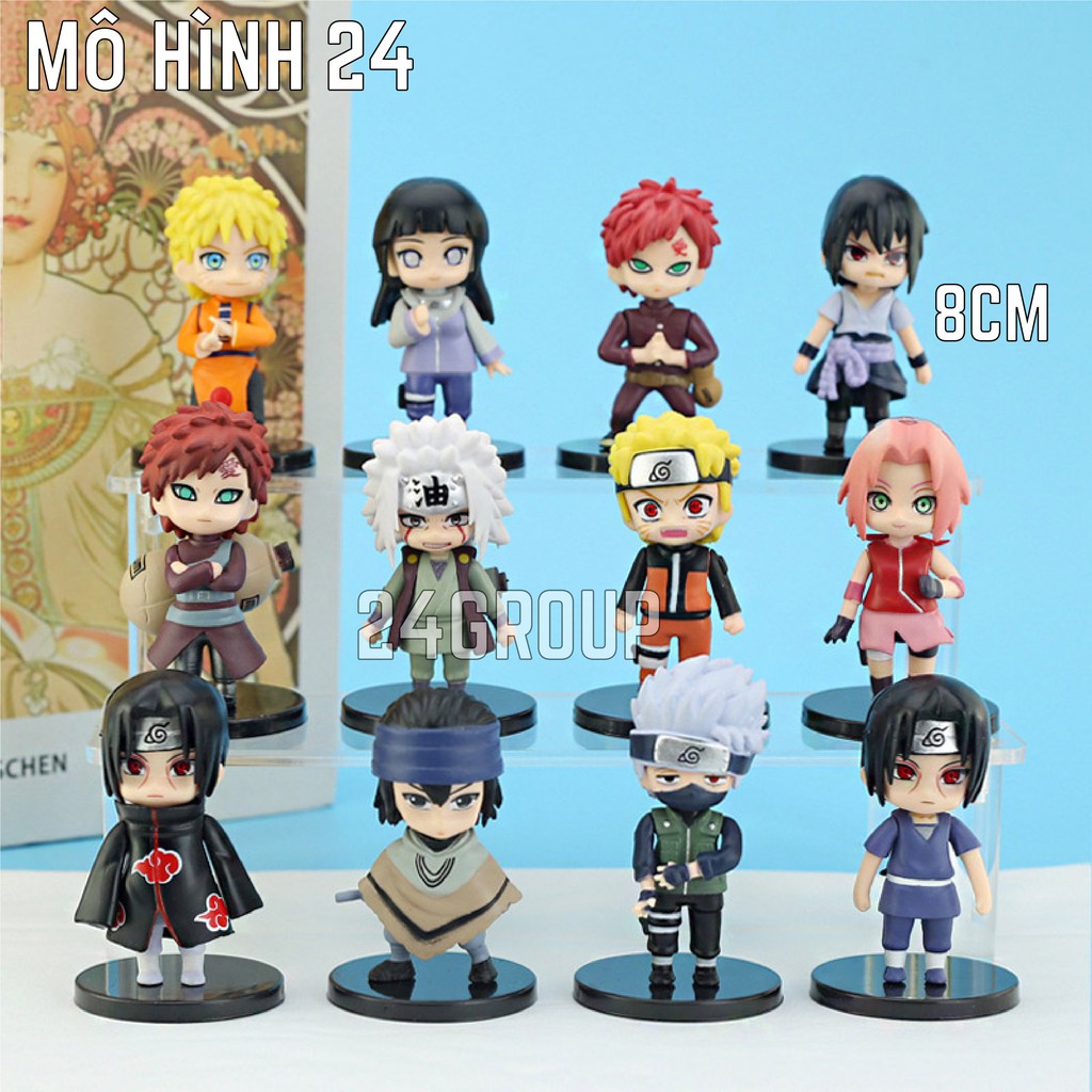 [SET 12 EM] BỘ ĐẸP MÔ HÌNH CHIBI Naruto Sakura Sasuke trong phim Naruto đồ chơi naruto anime figure obito KAKASHI gaara