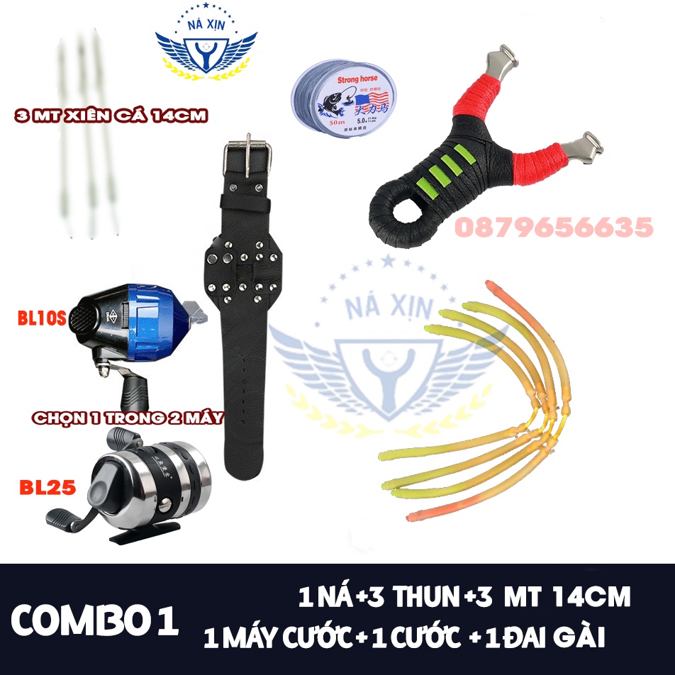 Ná Câu Cá, Dây Thun Tròn, Ná Bắn Cá Máy BL25,Chất Liệu Chuẩn Inox 304 Nguyên