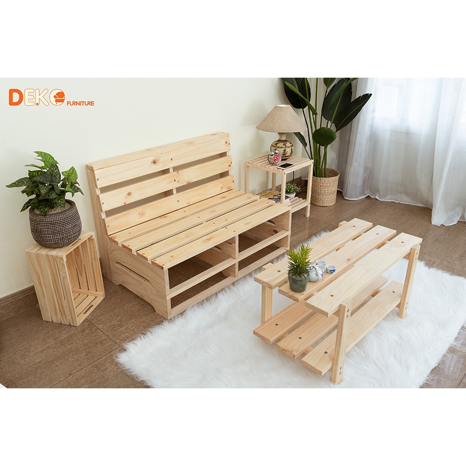 Ghế sofa DEKO pallet gỗ lắp ráp