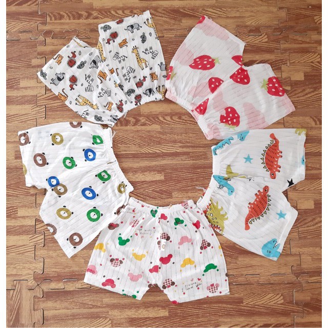 [pet_shop]Quần đùi chục cotton giấy cho bé