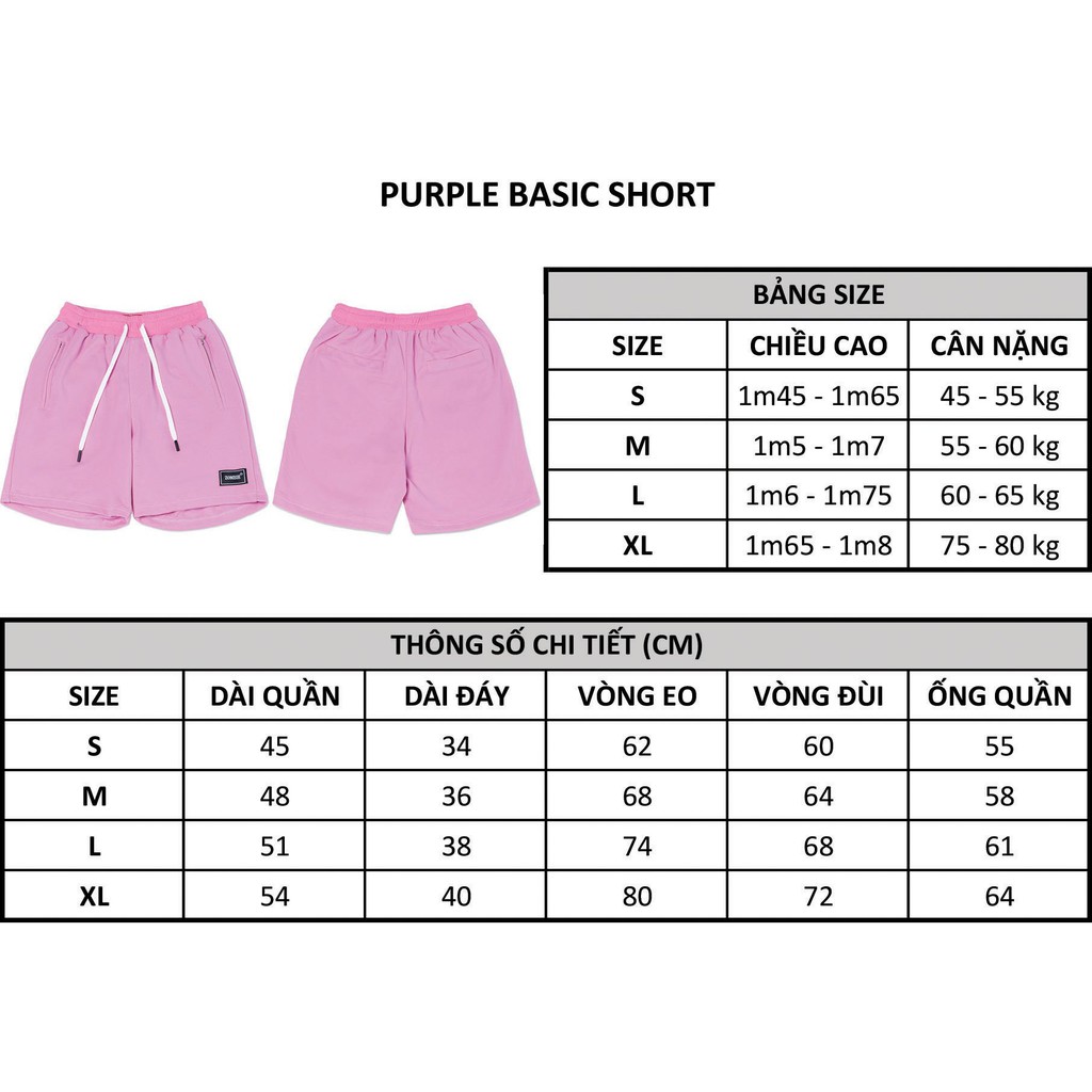 Quần ZOMBIE® Purple Basic Short