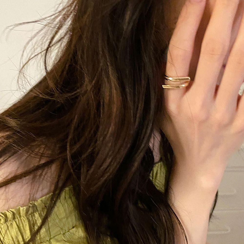 Nhẫn Hở Bằng Kim Loại Tùy Chỉnh Thiết Kế Tinh Tế Thời Trang Cho Nam Và Nữ