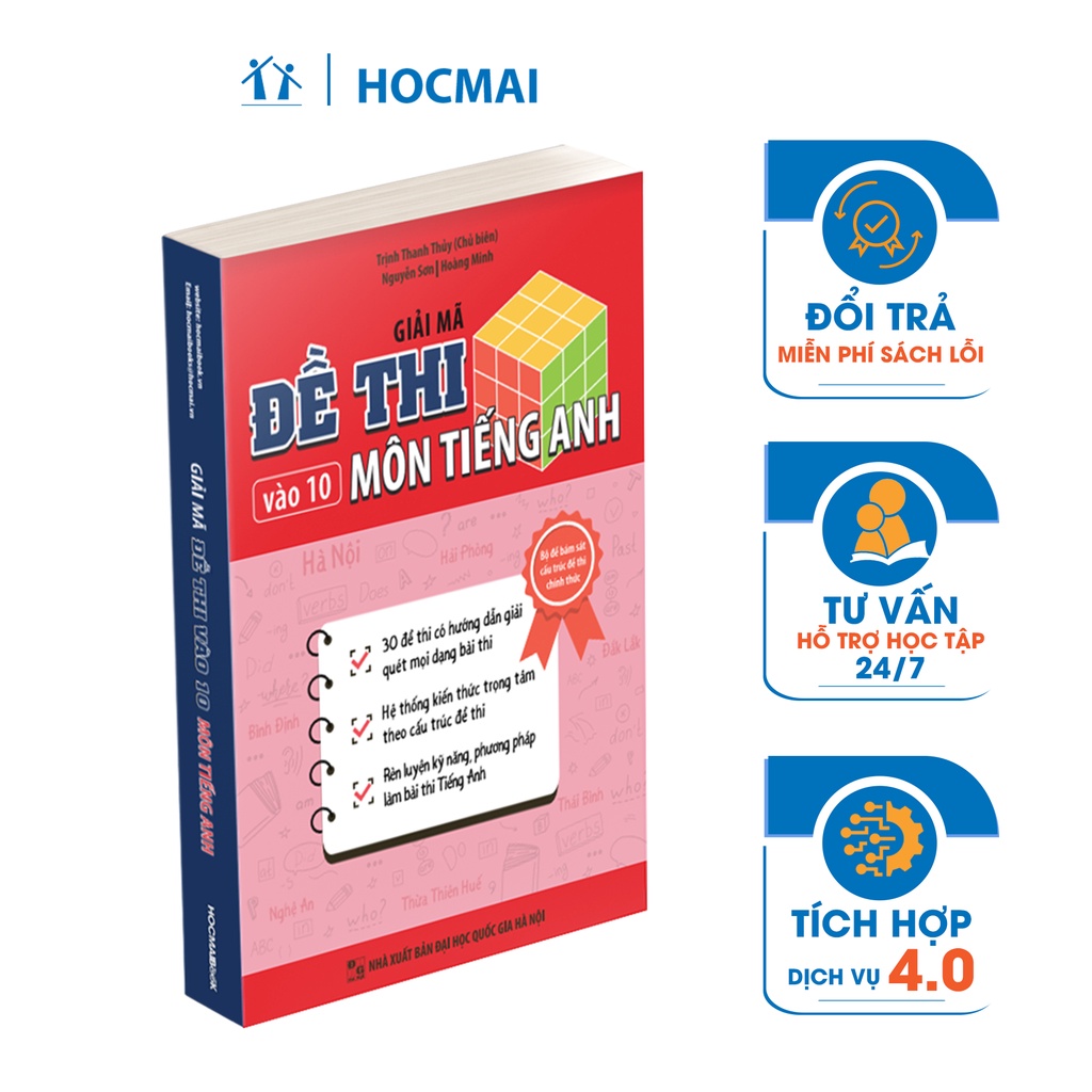 Lớp 9 - Giải mã đề thi vào 10 môn Tiếng Anh - 30 đề thi chọn lọc, Hệ thống kiến thức ngữ pháp, ngữ âm, Chinh phục 8+