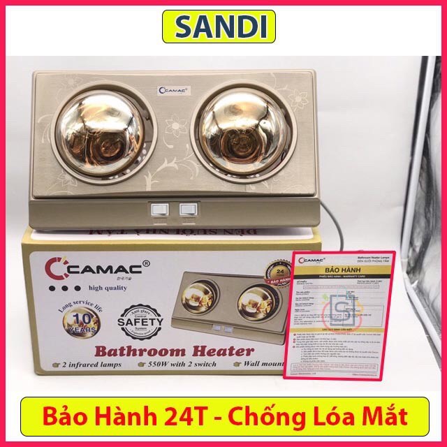 Đèn sưởi nhà tắm Camac chống lóa mắt