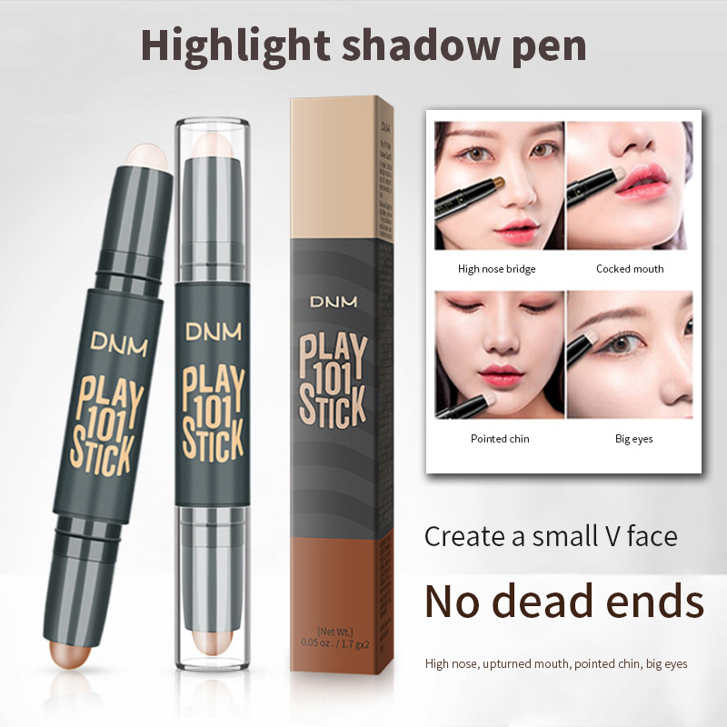 (Hàng Mới Về) Phấn Bắt Sáng Tạo Khối Hai Màu Tạo Khuôn Mặt Chữ V