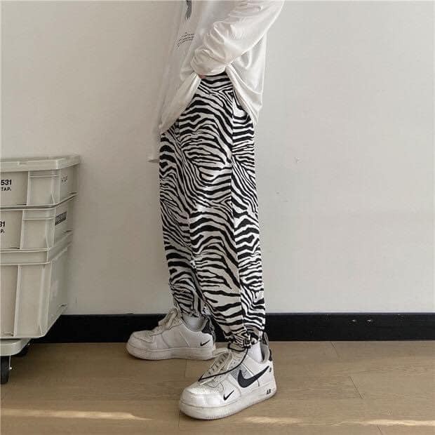 Quần jogger loang NGỰA VẰN unisex cạp chun dáng suông có dây rút chân chất thun dày dặn giá siêu rẻ